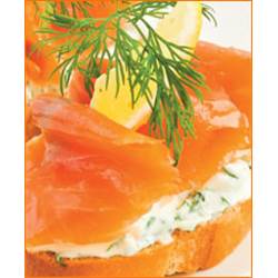 Бутерброды с лосoсем и сливочным крем-сыром