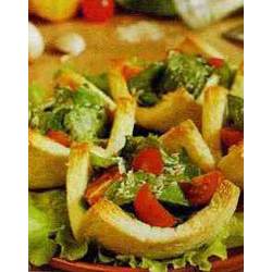 Хлебные тарталетки с салатом