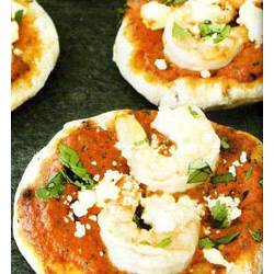 Мини-пиццы с креветками