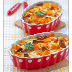 Тыквенная запеканка с ветчиной